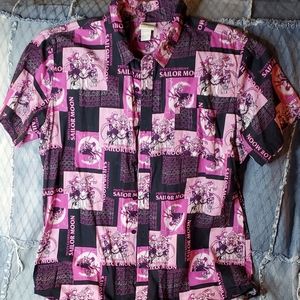 Hot Topic Exclusive Sailor Moon Button Up Shirt 2XL